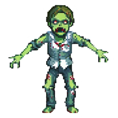 zombie with arms outstretched sticker