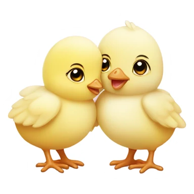 Cute baby chick couple sticker