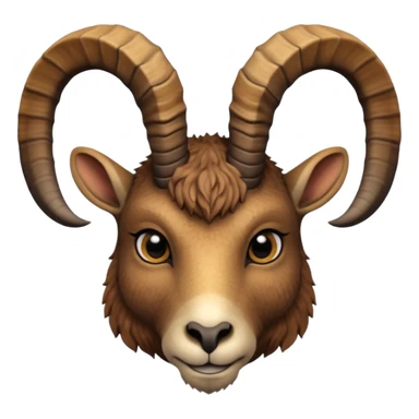 alpine ibex face sticker