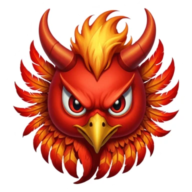 devil phoenix bird sticker