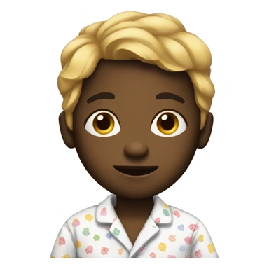 black kid with pajamas sticker