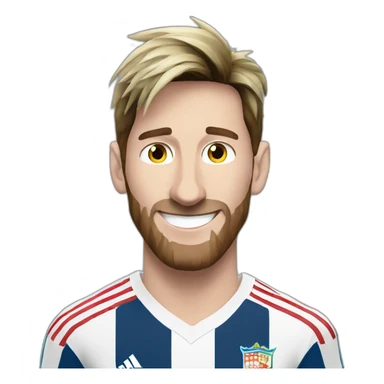 smiling messi world cup sticker