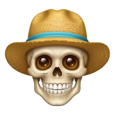 Skull strawhat crew emoji sticker