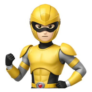 Power ranger yellow sticker
