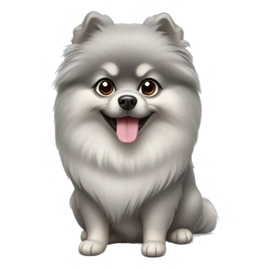 Grey Pomeranian  sticker