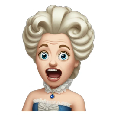 crazy eyes Marie Antoinette scream sticker