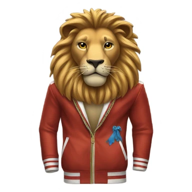 lion where boxing jacket  sticker