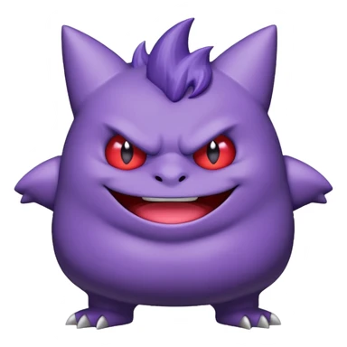 Gengar full body cute sticker