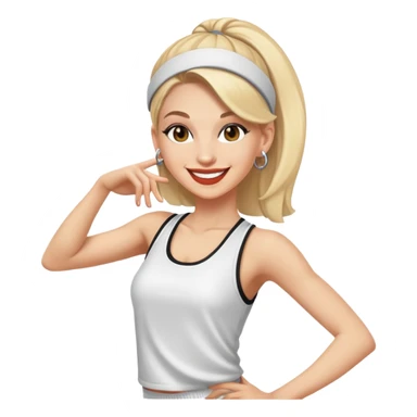 white female hip-pop dancer sticker