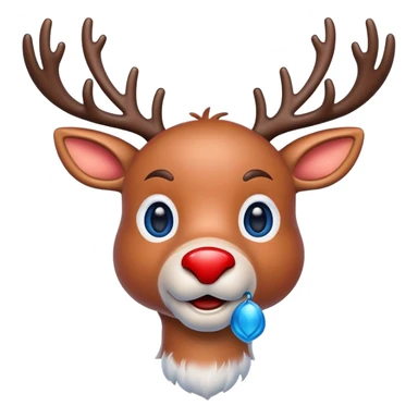 Blue nosed reindeer Rudolph sticker