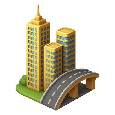 

Сделай детализированное емодзи - небоскребы а рядом дорога-мост, 
Без фона, на пнг прозначном фоне sticker