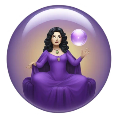Madam Leota in a crystal ball sticker
