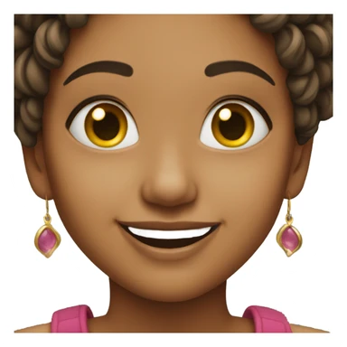 smiling girl with earrings sticker