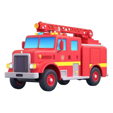 red fire truck sticker
