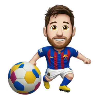 Messi qui porte un ane sticker