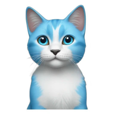 Blue smurf cat sticker