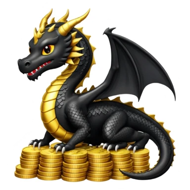 strack coins black dragon sticker