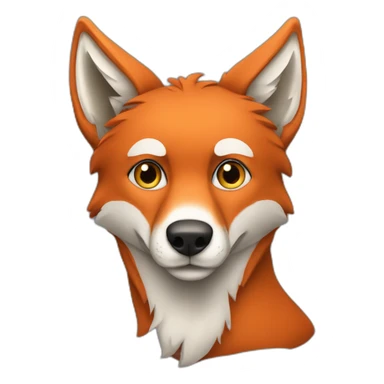 Loup avec renard sticker