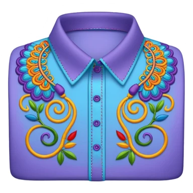 decorative colorful shirt collar sticker