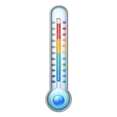 straight thermometer has 5 colors on it, no round ball at first  sticker