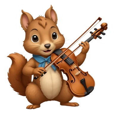 Squirrel playing violin sticker