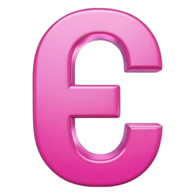 pink letter D emoji sticker