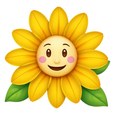 a flower with a personality sticker
