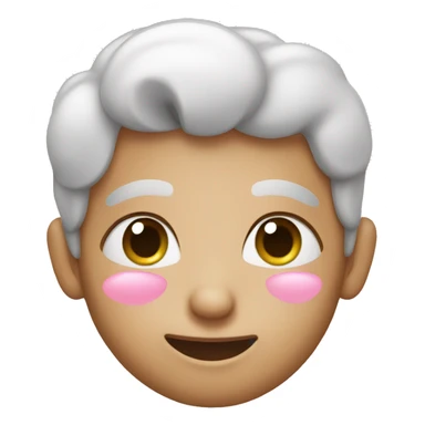 Emoji with pastel pink heart eyes sticker