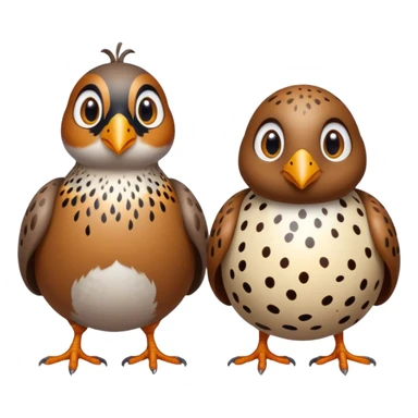 can you make a quail and quail egg emoji and it must face on the front sticker