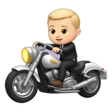 Boss baby riding motorbike sticker