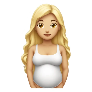  Mujer embarazada piel blanca cuerpo completo sticker