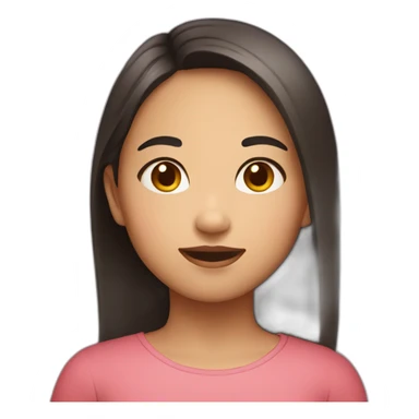 cute face filipino girl sticker