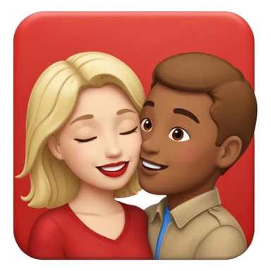 un cartello rosso con due persone che si baciano sticker