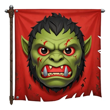 orc war banner sticker