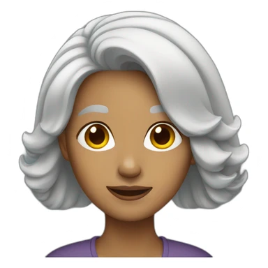 Woman with Gray hair sticker