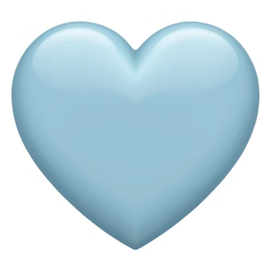 Light blue / grey heart sticker