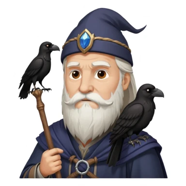 Odin – Long beard, staff, raven









 sticker