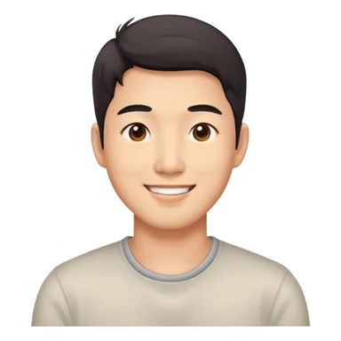 Asian happy good looking male sticker