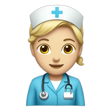 Nurse blue suit sticker