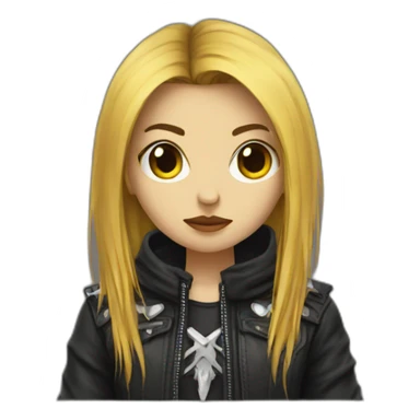 metalhead girl sticker