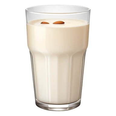 Glass of almond milk sticker