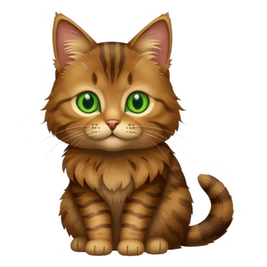 brown tabby cat with green eyes sticker