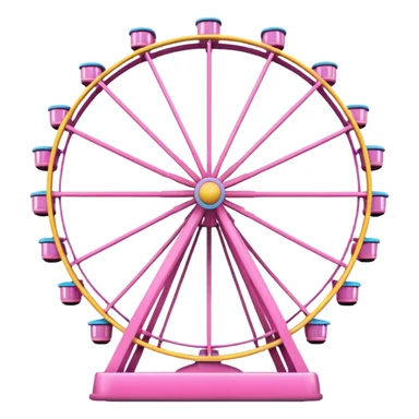 mix pink Ferris wheel sticker