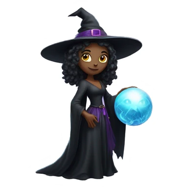Beautiful Witch with magic ball sticker