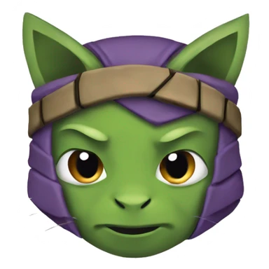 ninja turtle donatello with cat ears sticker