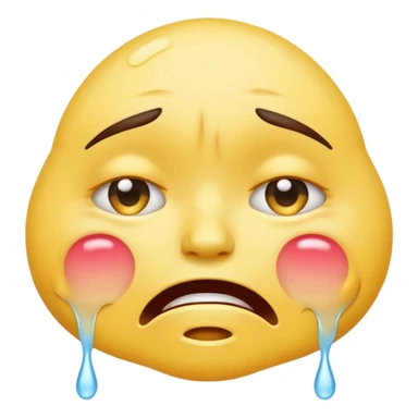 Giant ass emoji Head crying sticker