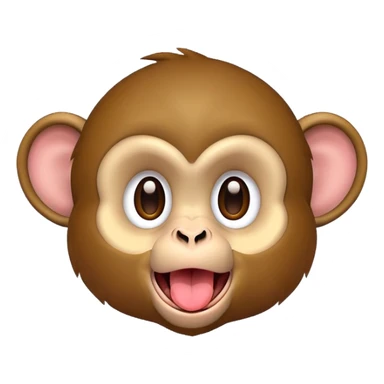 Monkey sticking out tounge sticker