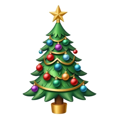 Happy Christmas tree sticker