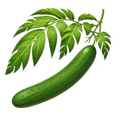 cucumber, palm branch sticker