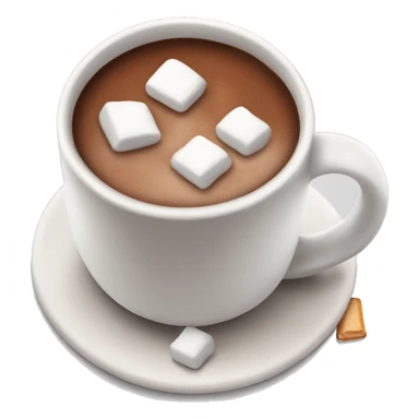 hot chocolate drink with marshmallows sticker